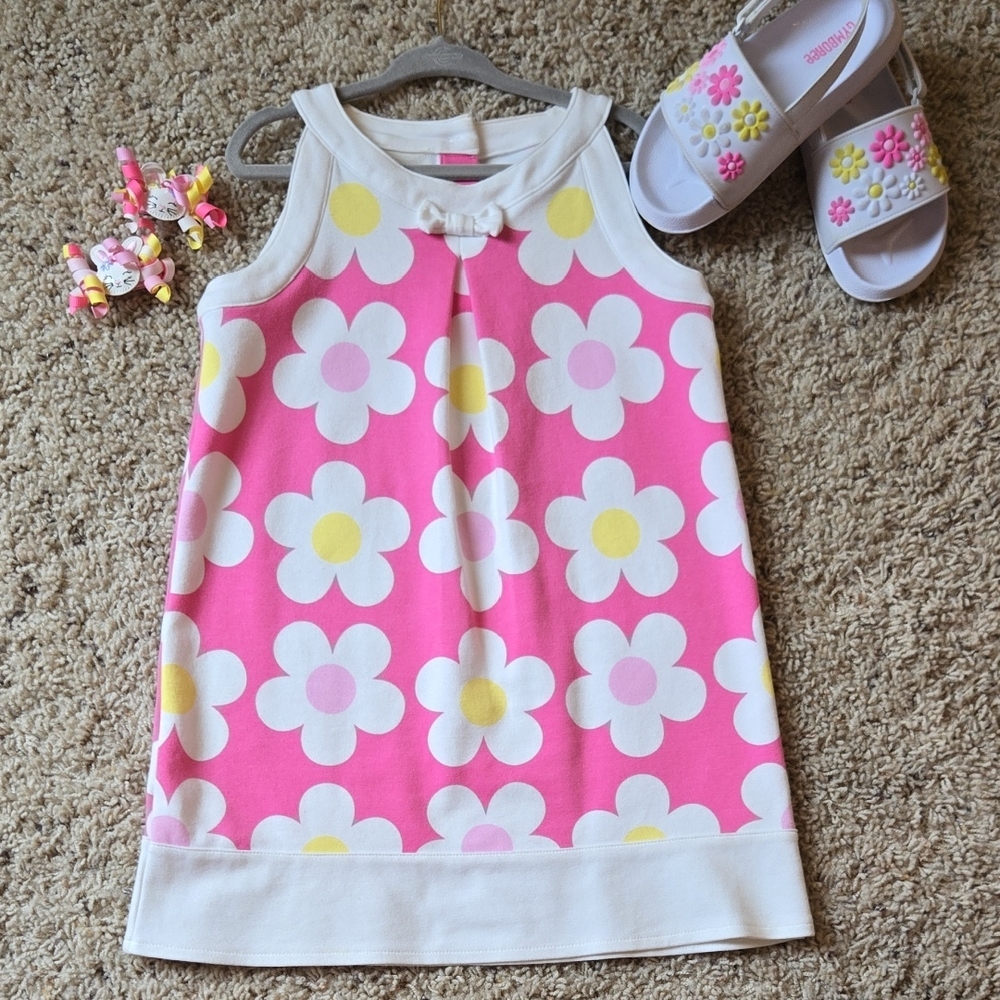 Pink Floral Sleeveless Dress